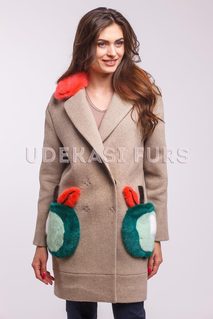 Пальто с мехом норки 9005-02 от магазина Udekasi Furs  - #1