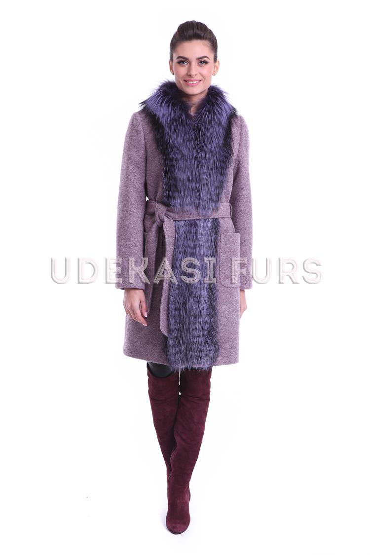 Пальто с мехом чернобурки 9027-07 от магазина Udekasi Furs  - #1