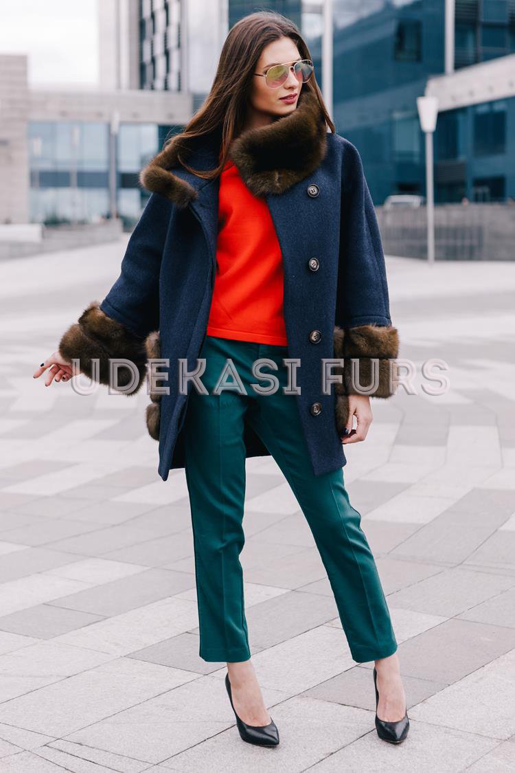 Пальто с мехом соболя 9015-01 от магазина Udekasi Furs  - #2