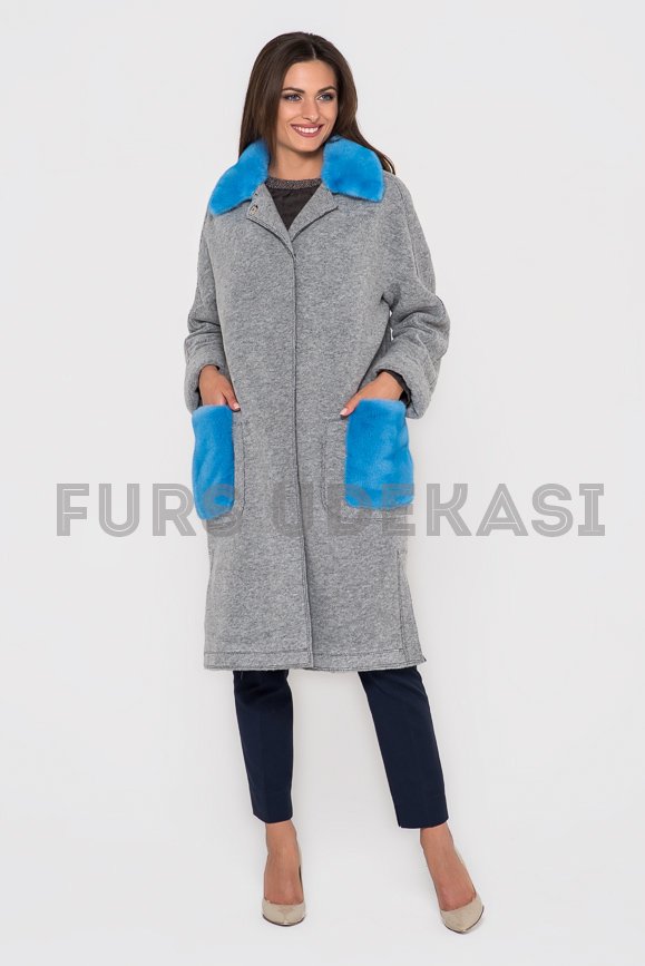 Пальто с мехом норки 9022-01 Udekasi Furs 