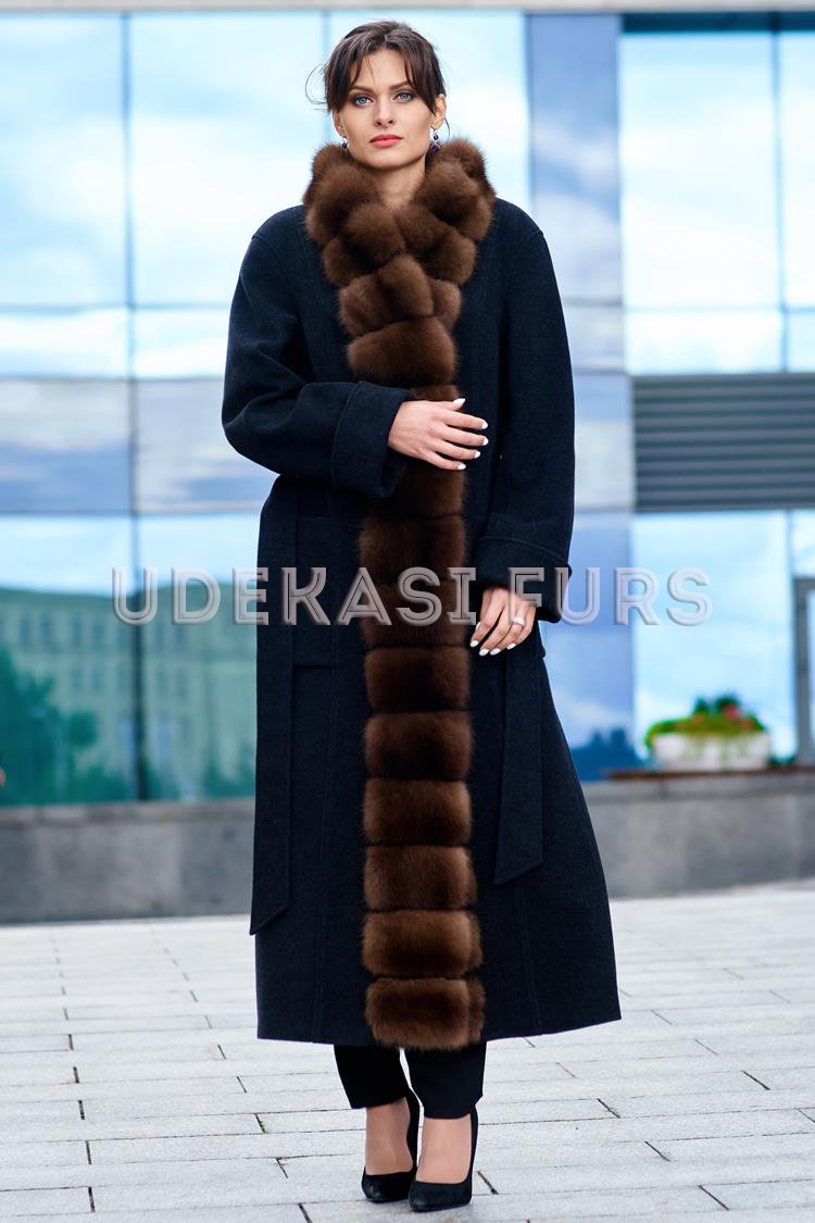 Пальто Loro Piana с мехом лесной 9013-03 от магазина Udekasi Furs  - #1