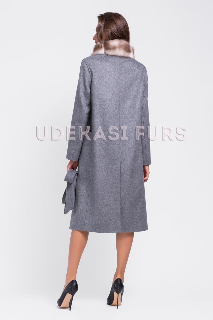 Пальто с мехом каменной куницы 9037-04 от магазина Udekasi Furs  - #2