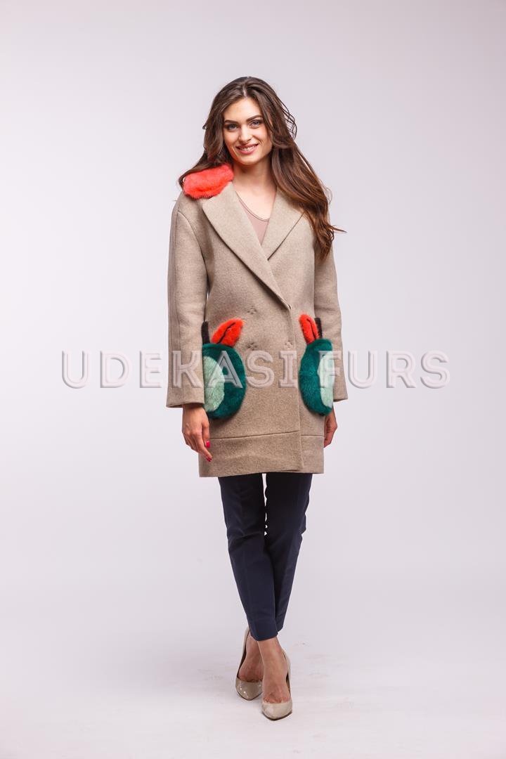 Пальто с мехом норки 9005-02 Udekasi Furs 