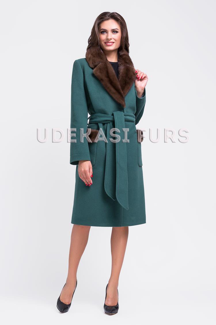 Пальто с мехом норки 9033-03 от магазина Udekasi Furs  - #1