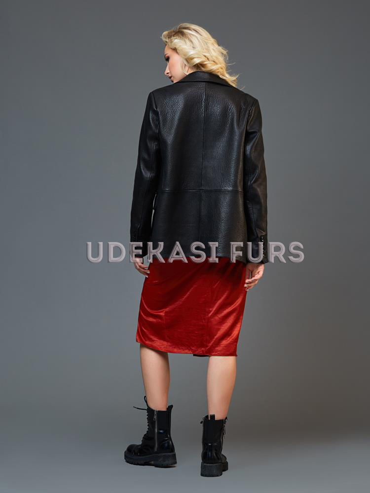 Картинка Кожаный пиджак 5528-01 от магазина  Udekasi Furs  - #2