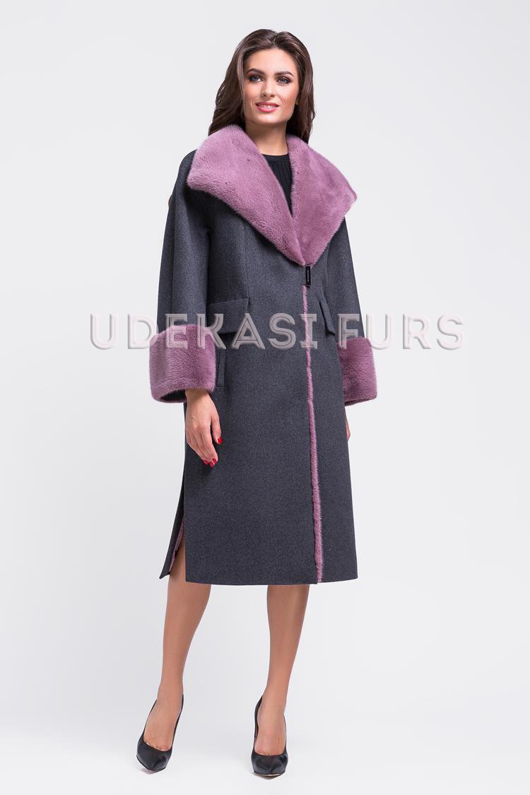 Пальто с мехом норки 9041-02 Udekasi Furs 