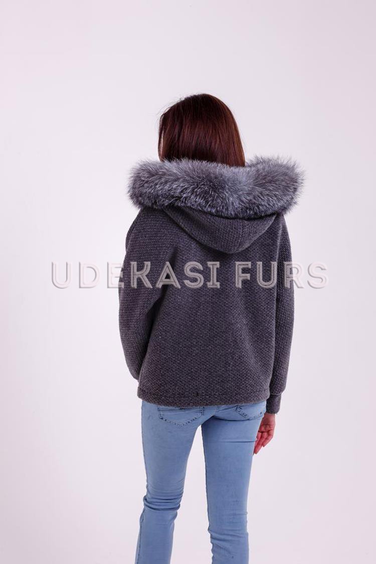 Пальто с мехом чернобурки 9021-01 от магазина Udekasi Furs  - #2