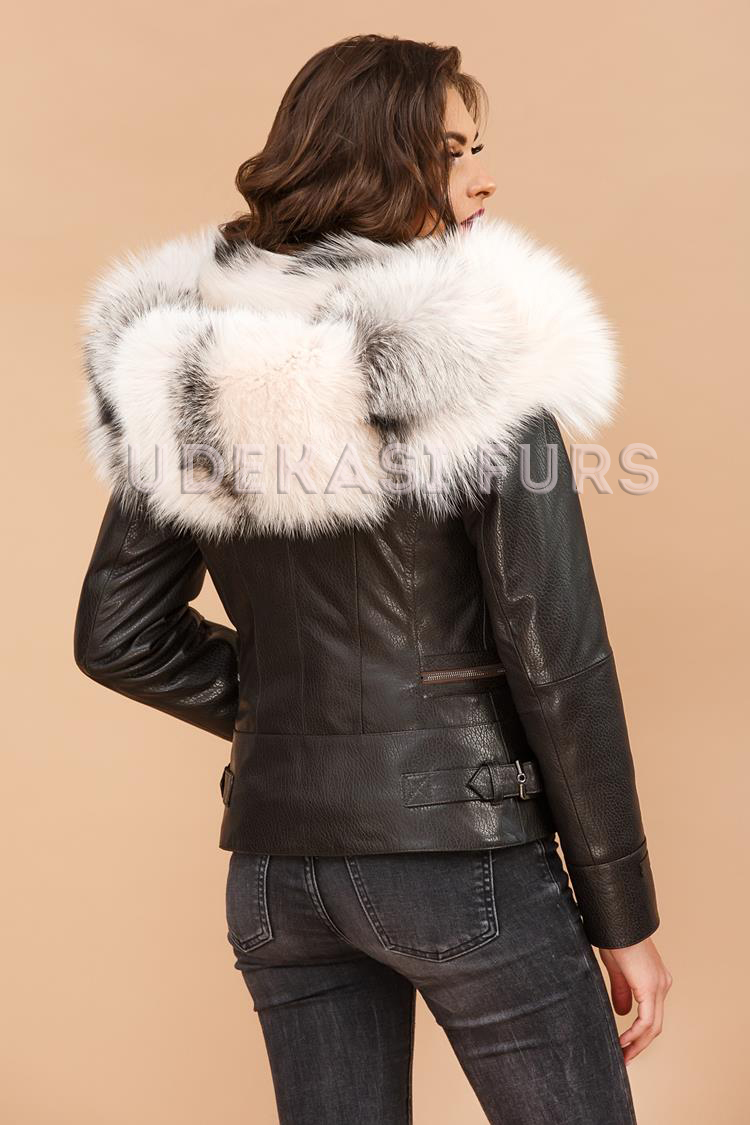 Картинка Кожаная куртка с Arctic Fox 5419-01 от магазина  Udekasi Furs  - #2
