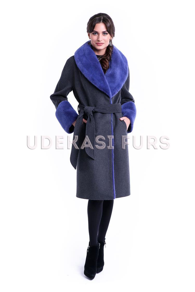 Пальто с мехом норки 9035-07 от магазина Udekasi Furs  - #1