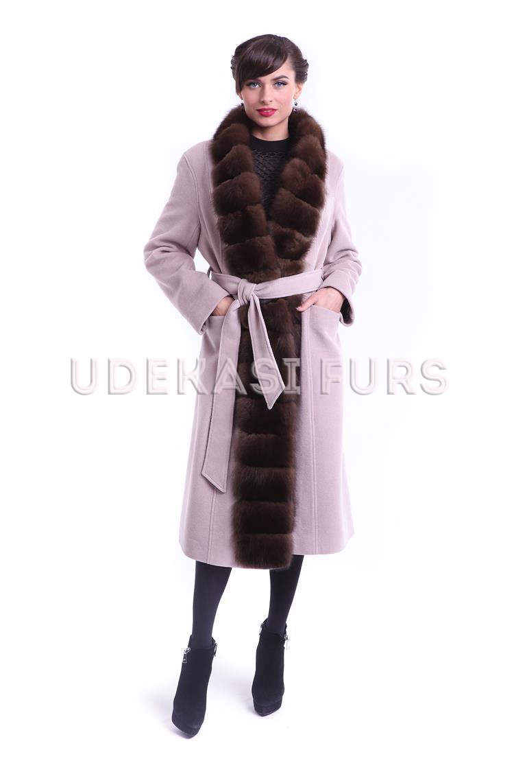 Пальто Loro Piana с мехом лесной 9037-01 Udekasi Furs 